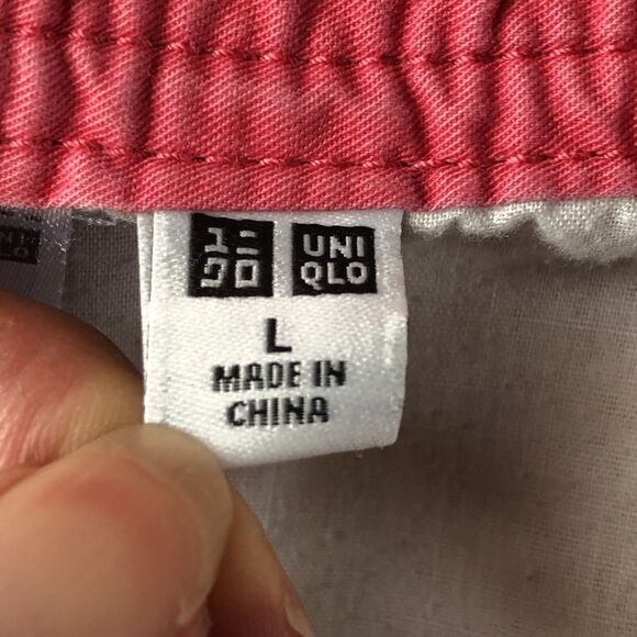 Uniqlo Men’s Elastic Drawstring Waist Light Red Size Large - Picture 4 of 16